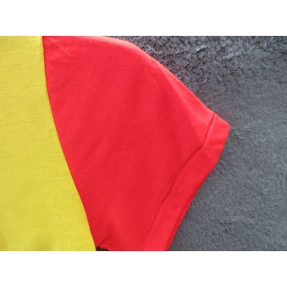 Vintage NWOT Dodger Sportswear Men's Small 100% Orlon Red & Yellow T-Shirt - Picture 3 of 11